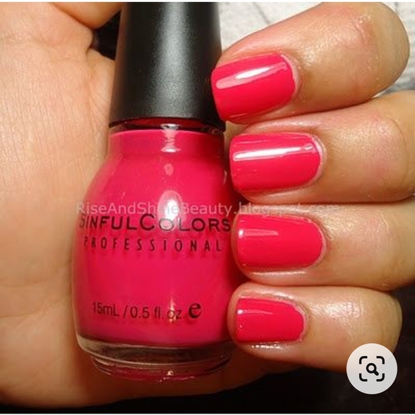 Nail polish swatch / manicure of shade Sinful Colors Cha Cha Red
