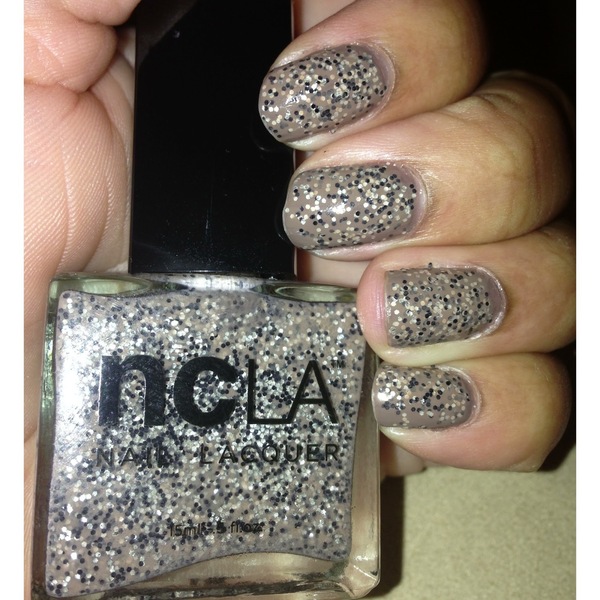 Nail polish swatch / manicure of shade NCLA Glitter Riot