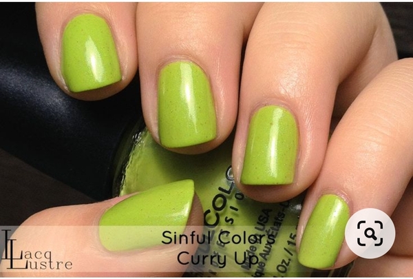 Nail polish swatch / manicure of shade Sinful Colors Curry Up