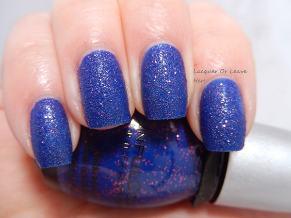 Nail polish swatch / manicure of shade Sinful Colors Blue Persuasion
