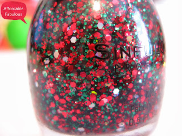 Nail polish swatch / manicure of shade Sinful Colors Holiday Rebel