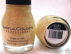 Nail polish swatch / manicure of shade Sinful Colors 24 Karat