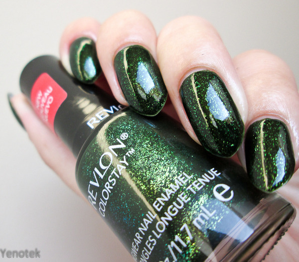 Nail polish swatch / manicure of shade Revlon Rain Forest