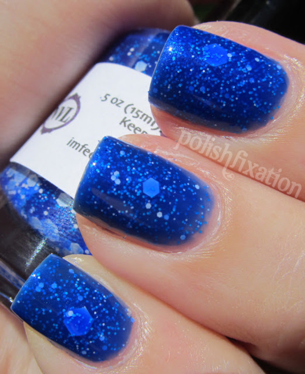 Nail polish swatch / manicure of shade Nail-Venturous Flying Blue Jay