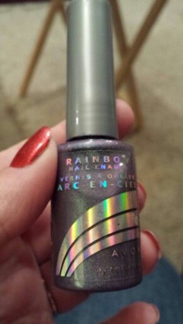 Nail polish swatch / manicure of shade Avon Rainbow Lavender