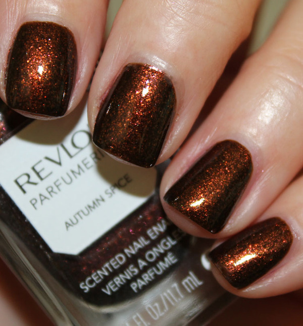 Nail polish swatch / manicure of shade Revlon Autumn Spice