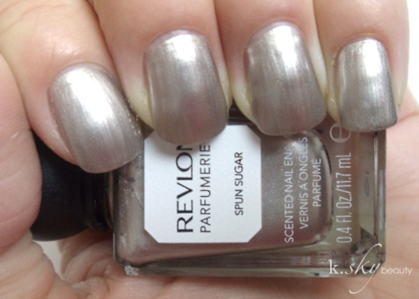 Nail polish swatch / manicure of shade Revlon Sugar Spun