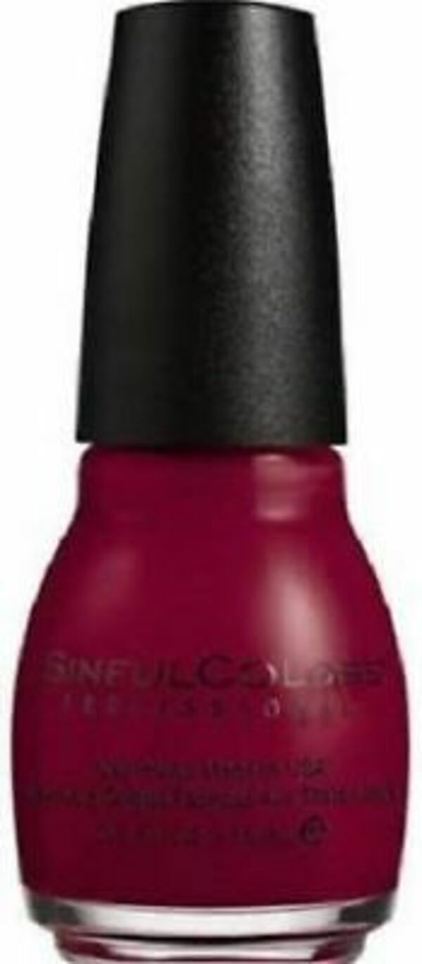 Nail polish swatch / manicure of shade Sinful Colors Aubergine