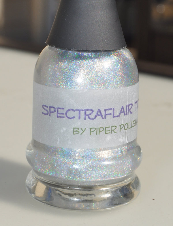 Nail polish swatch / manicure of shade Piper Polish SpectraFlair Topcoat