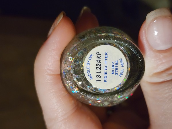 Nail polish swatch / manicure of shade Nicole by OPI Pixie Glitter