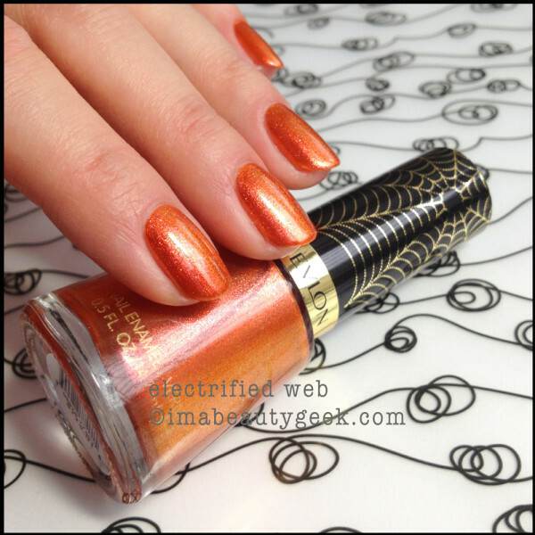 Nail polish swatch / manicure of shade Revlon Electrified Web