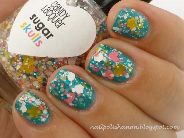 Nail polish swatch / manicure of shade Candy Lacquer Sugar Skulls