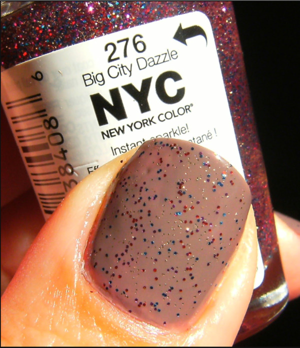 Nail polish swatch / manicure of shade NYC Big City Dazzle