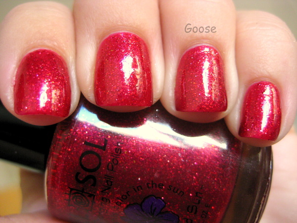 Nail polish swatch / manicure of shade Del Sol Heartbreaker