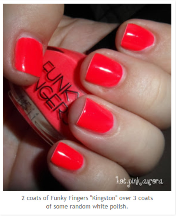 Nail polish swatch / manicure of shade Funky Fingers Kingston