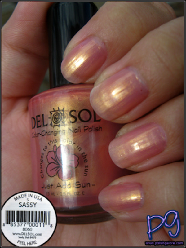 Nail polish swatch / manicure of shade Del Sol Sassy