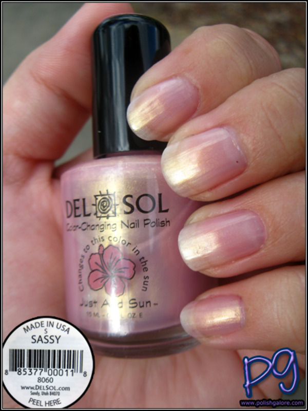Nail polish swatch / manicure of shade Del Sol Sassy