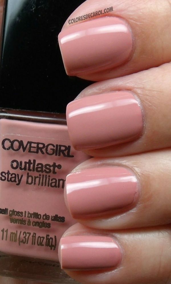 Nail polish swatch / manicure of shade CoverGirl Megawatt Mauve