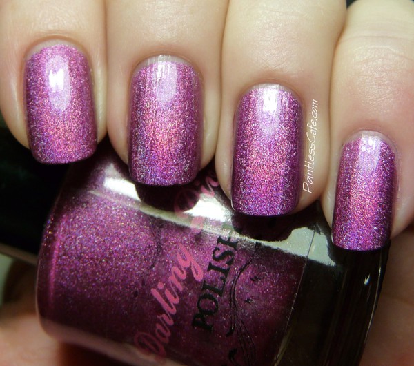 Nail polish swatch / manicure of shade Darling Diva Rose Diamond