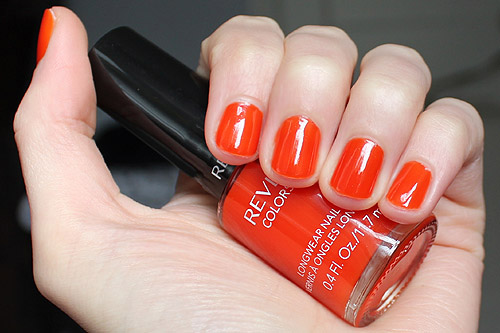 Nail polish swatch / manicure of shade Revlon Sunburst