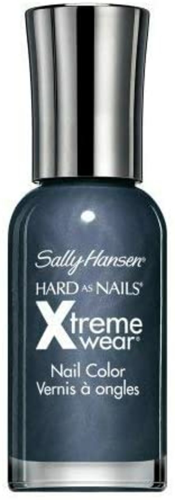 Nail polish swatch / manicure of shade Sally Hansen Gunmetal
