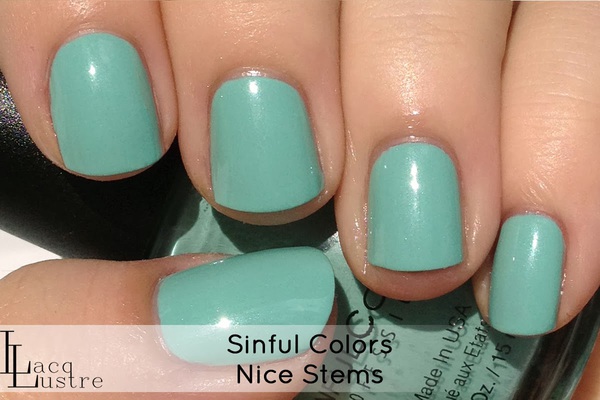 Nail polish swatch / manicure of shade Sinful Colors Nice Stems