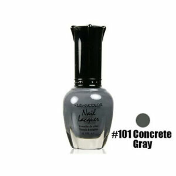 Nail polish swatch / manicure of shade Kleancolor Concrete Gray
