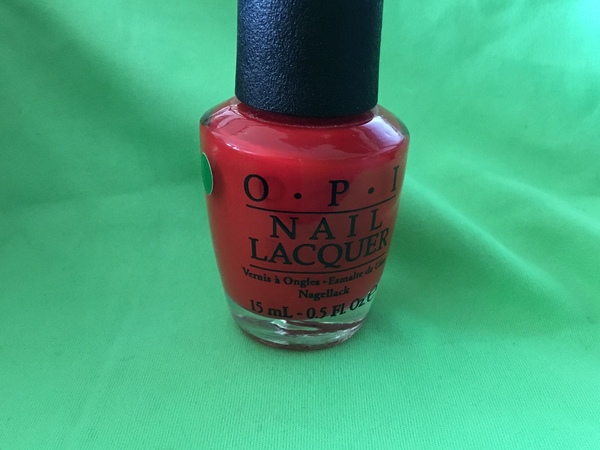 Nail polish swatch / manicure of shade OPI Coca-Cola Red