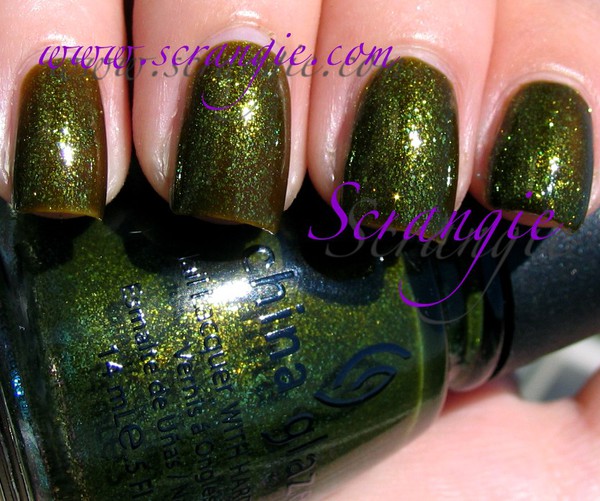 Nail polish swatch / manicure of shade China Glaze Zombie Zest