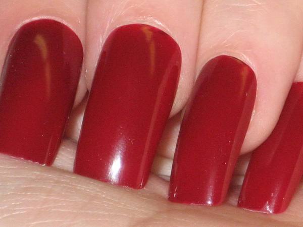 Nail polish swatch / manicure of shade Color Club Red-ical Gypsy