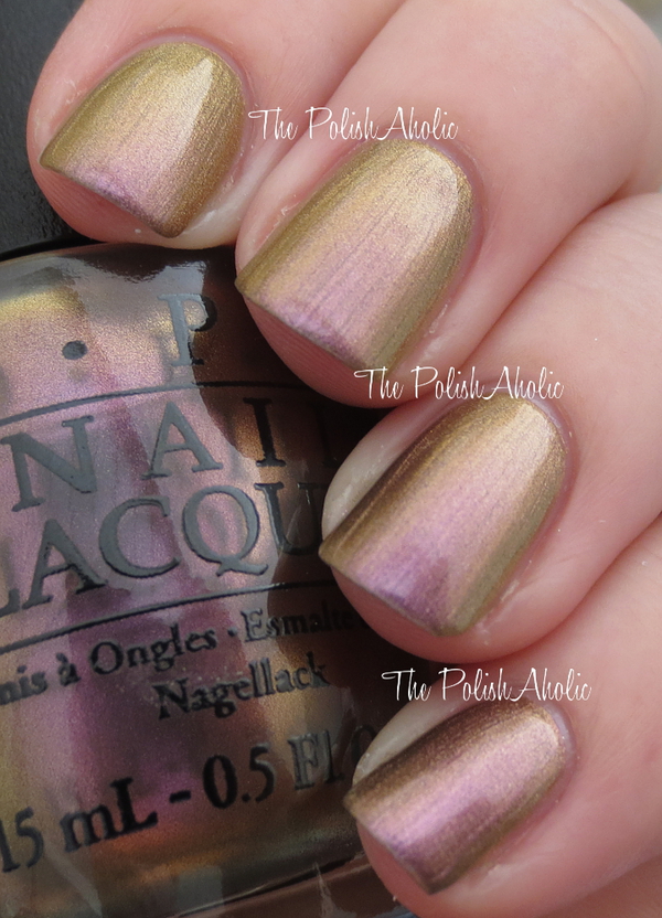 Nail polish swatch / manicure of shade OPI Kermit me to Speak