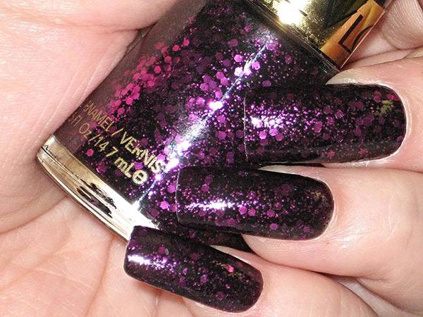 Nail polish swatch / manicure of shade Revlon Facets of Fuchia