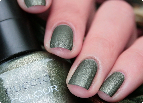 Nail polish swatch / manicure of shade Cuccio Vivacious Verdigris