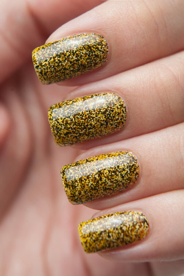 Nail polish swatch / manicure of shade Dance Legend Yellow Boxfish