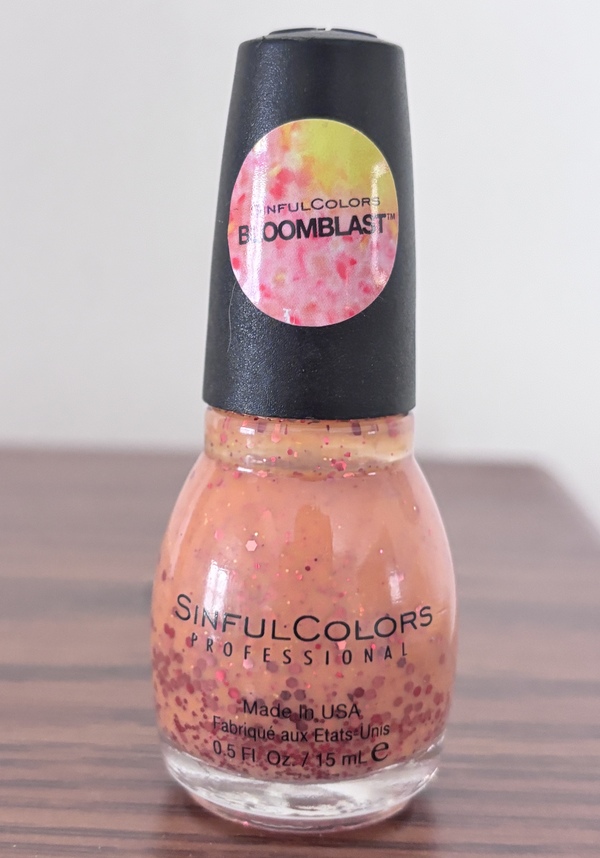 Nail polish swatch / manicure of shade Sinful Colors Standing Bloom Only