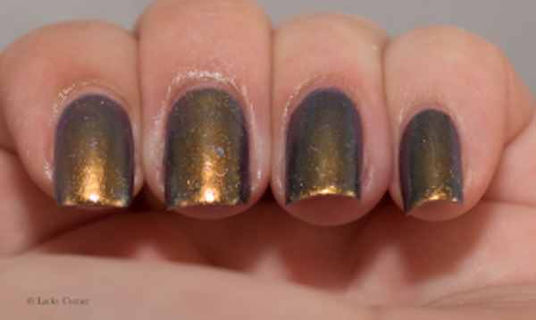 Nail polish swatch / manicure of shade Bow Quasar