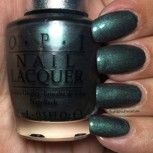 Nail polish swatch / manicure of shade OPI DS Charcoal