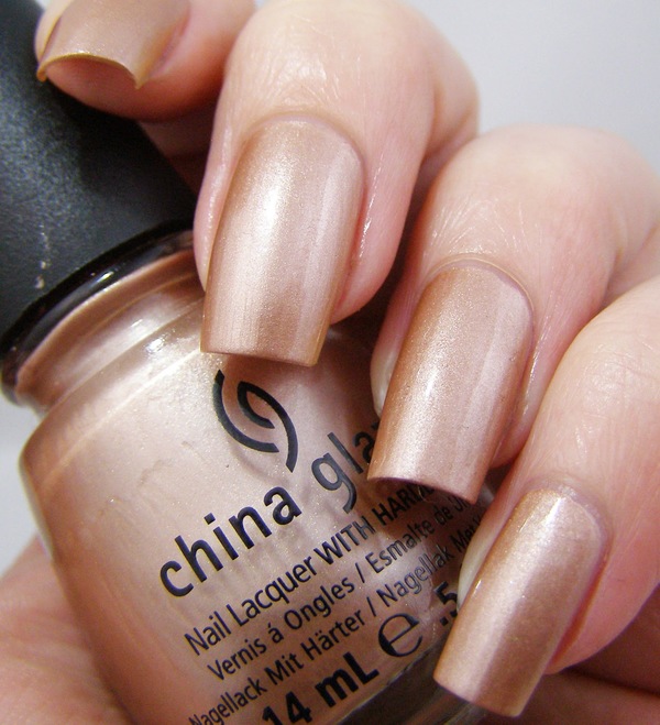 Nail polish swatch / manicure of shade China Glaze Camisole