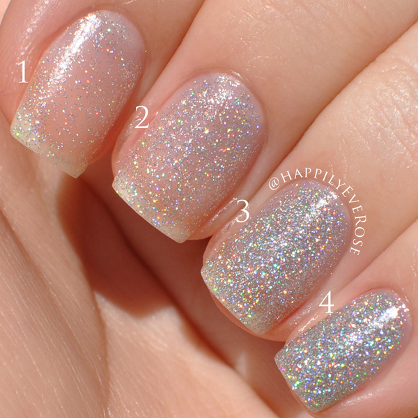 Nail polish swatch / manicure of shade Revlon Holographic Pearls