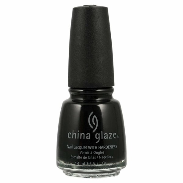 Nail polish swatch / manicure of shade China Glaze Black Leather