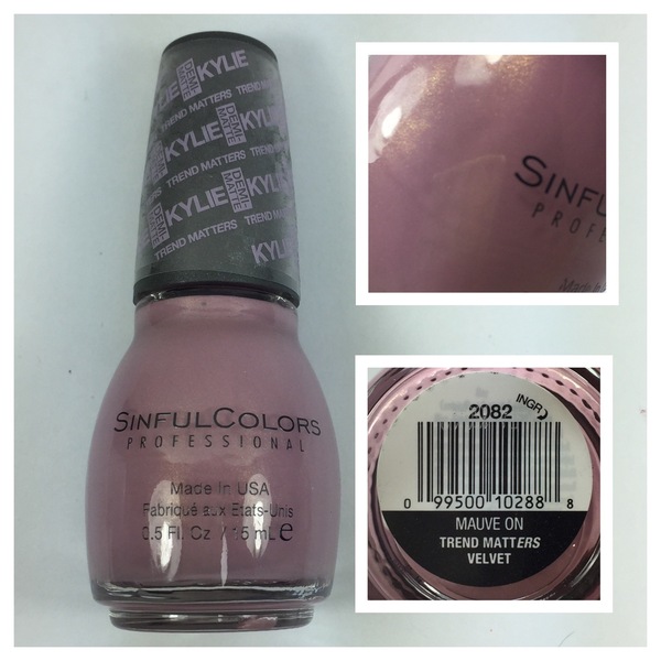 Nail polish swatch / manicure of shade Sinful Colors Mauve On