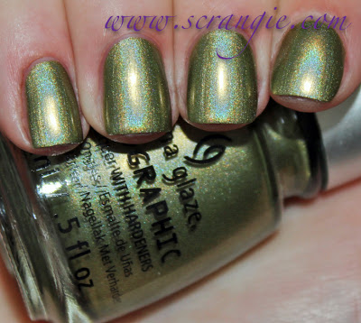 Nail polish swatch / manicure of shade China Glaze OMG A UFO