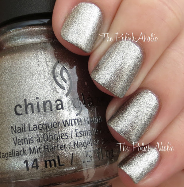 Nail polish swatch / manicure of shade China Glaze Check Out the Silver Fox