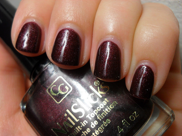 Nail polish swatch / manicure of shade CoverGirl Plum Fairy