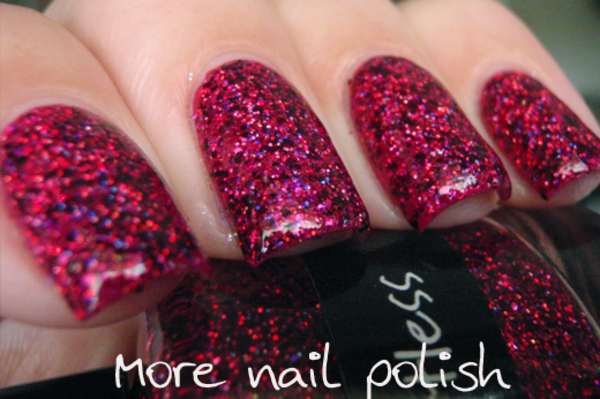 Nail polish swatch / manicure of shade CrowsToes Heartless