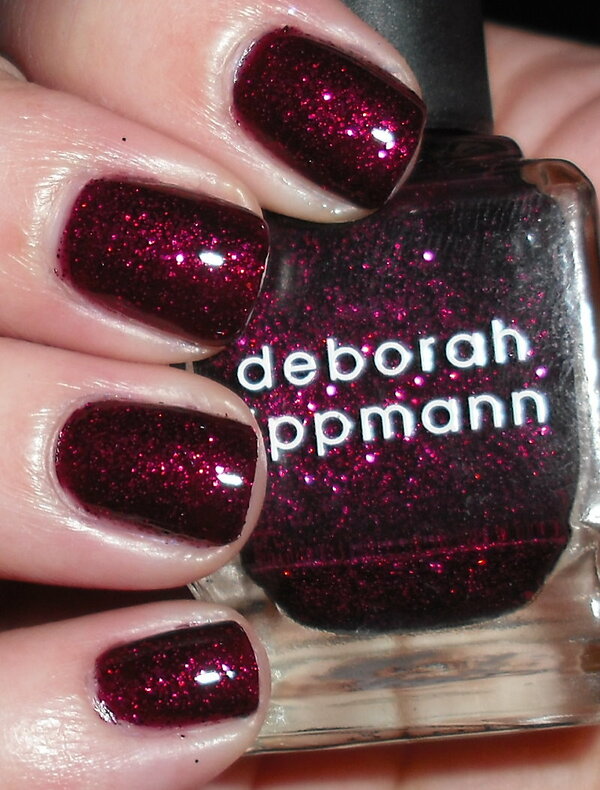 Nail polish swatch / manicure of shade Deborah Lippmann Razzle Dazzle