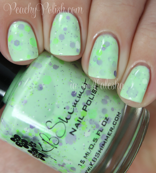Nail polish swatch / manicure of shade KBShimmer Daisy About You