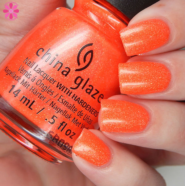 Nail polish swatch / manicure of shade China Glaze Papa Don't Peach