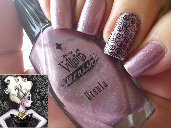 Nail polish swatch / manicure of shade Disney Ursula