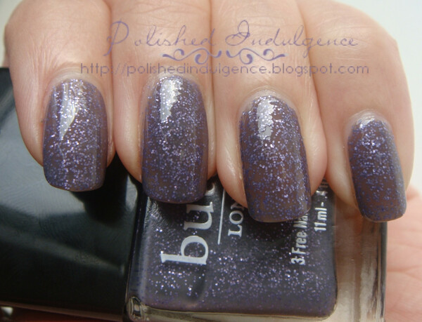 Nail polish swatch / manicure of shade butter London No More Waity, Katie